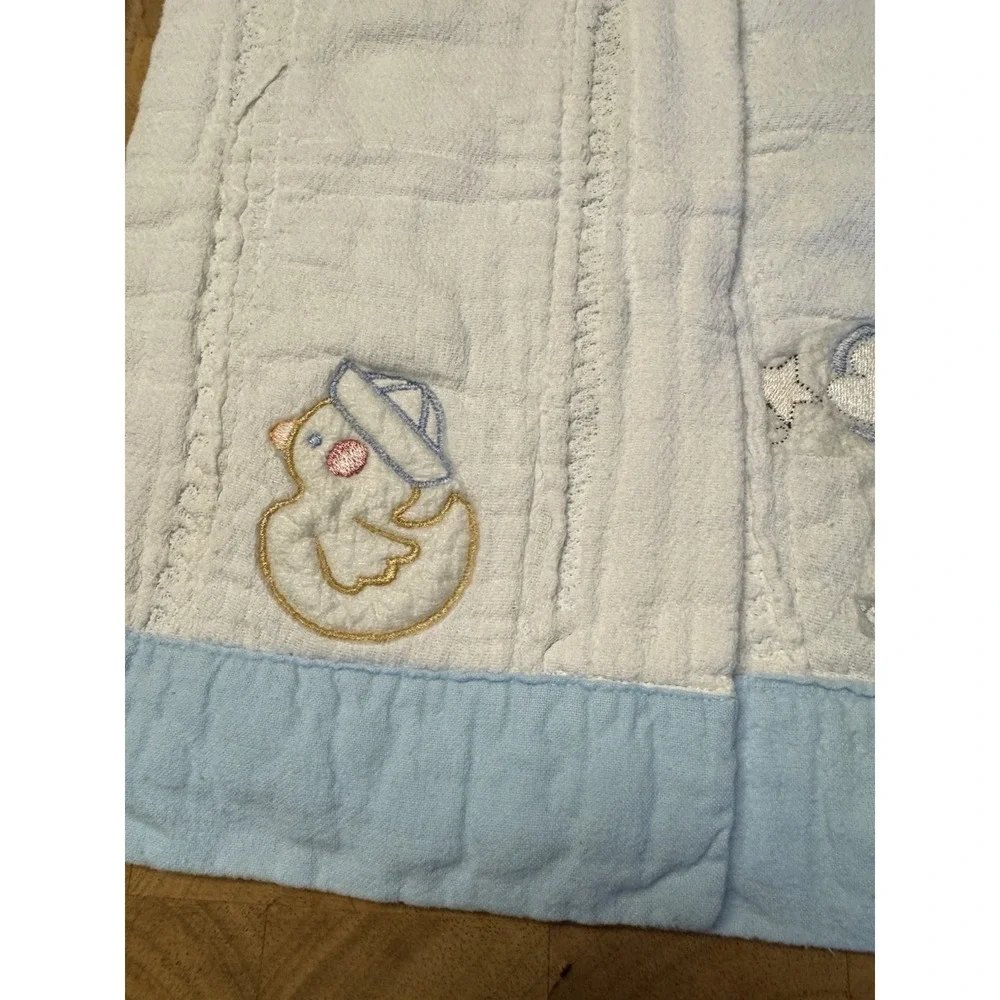 Vintage Baby Burp Cloths Duck and Special Delivery Embroidered‎ Set of 2